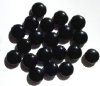 20 13x6mm Flat Rounded Black Disk Beads